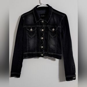 Amethyst Jeans Women's Black Denim Jacket